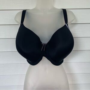 Elomi Black Full-Coverage Bra with Underwire Support NWT 38 K j Hook